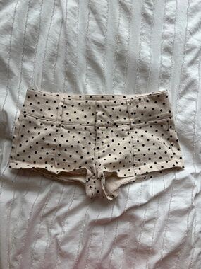 Edikted Beige Polka Dot Bike Shorts